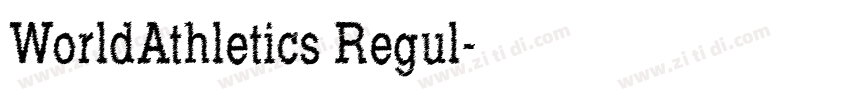 WorldAthletics Regul字体转换